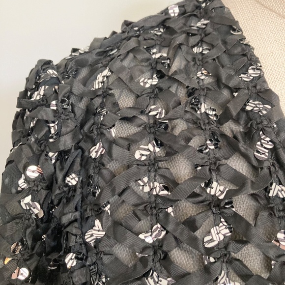 1970/80s Sequin and Ribbon Evening Topper - Picture 4 of 7